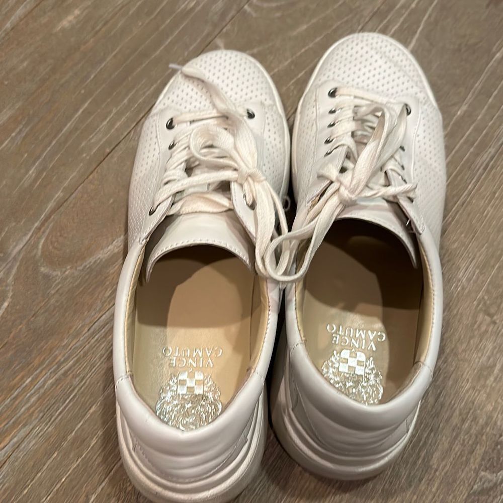 Vince Camuto White Perforated Sneakers - Picture 3 of 7